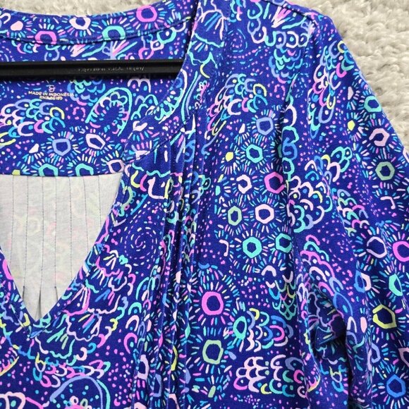 Lilly Pulitzer Aubrey Women Shift Dress Size Small Turtle Print Resort Vacation - Picture 4 of 12